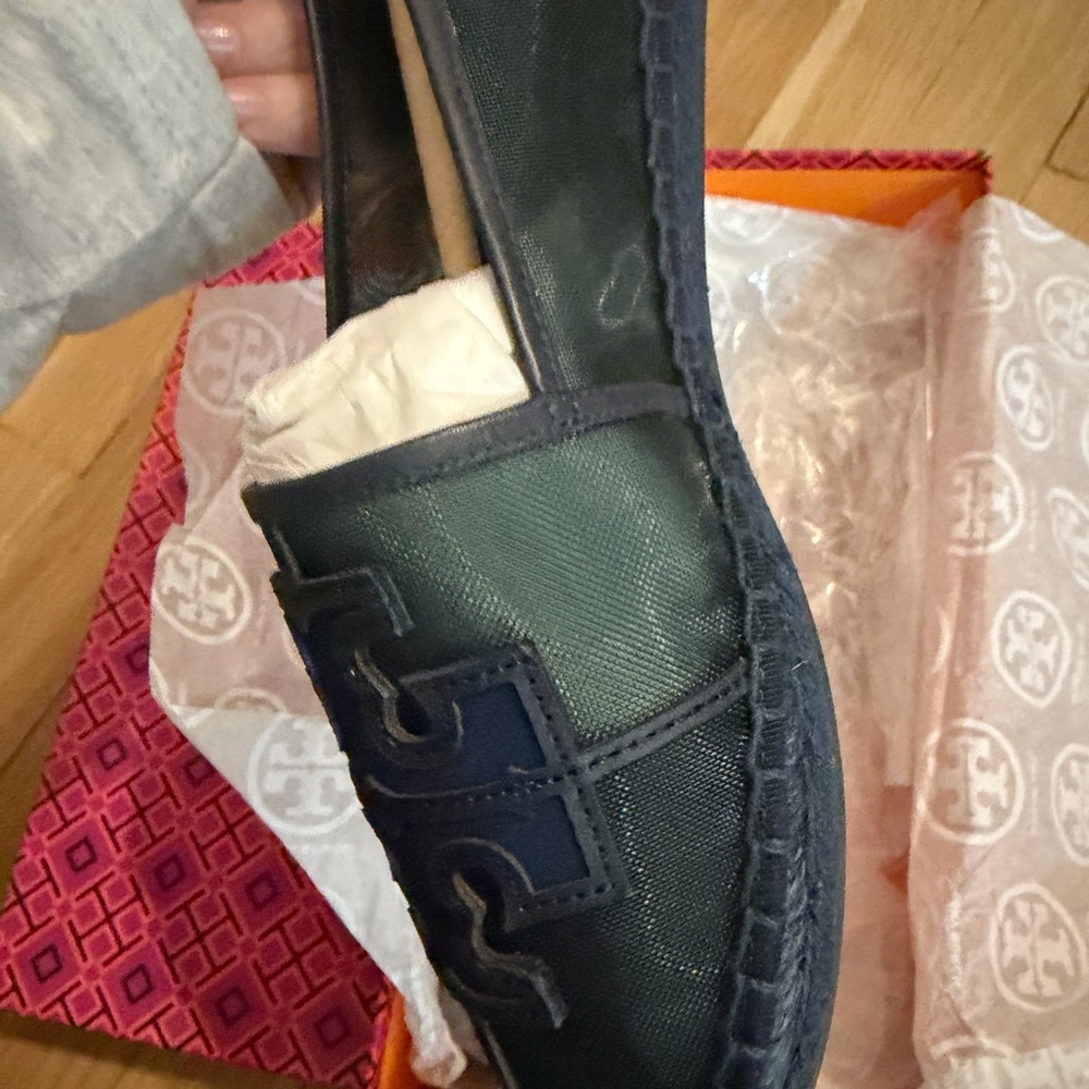 Tory Burch Navy Melachite Espadrilles - Picture 3 of 8